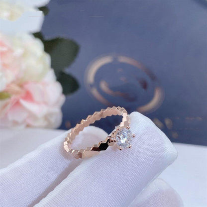 [Moco]BEE LOVE RING PINK GOLD 1 DIAMOND