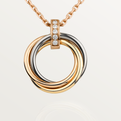 [Moco]TRINITY NECKLACE GOLD  DIAMONDS