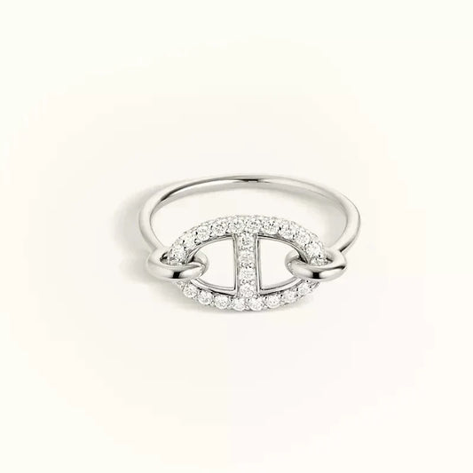 [Moco]RONDE SMALL SILVER DIAMOND RING