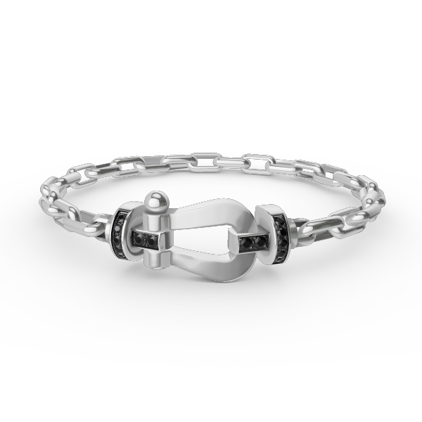 [Moco]FORCE LARGE HORSESHOE CLASP  METAL BRACELET