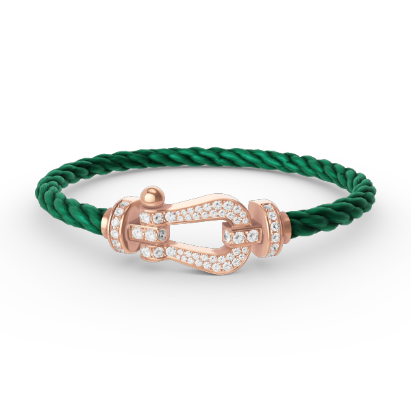 [Moco]FORCE LARGE HORSESHOE FULL DIAMOND BRACELET ROSE GOLD