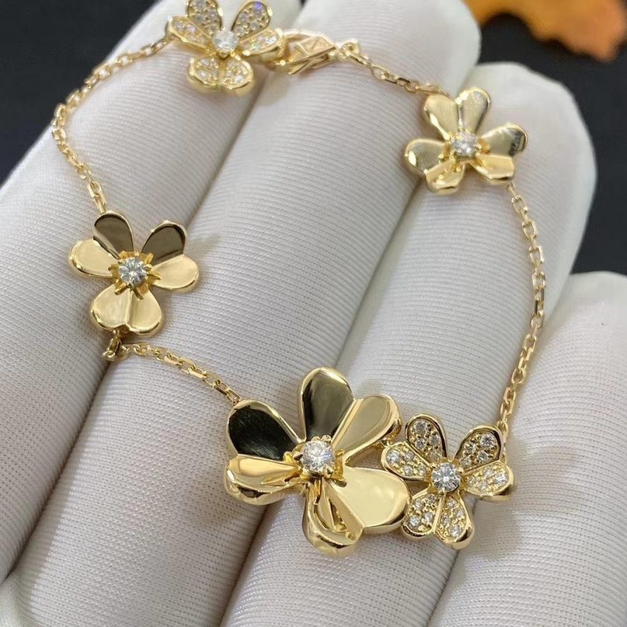 [Moco]FRIVOLE GOLD 5 FLOWERS BRACELET