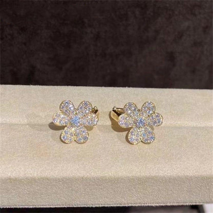 [Moco]FRIVOLE GOLD FLOWER DIAMOND EARRINGS