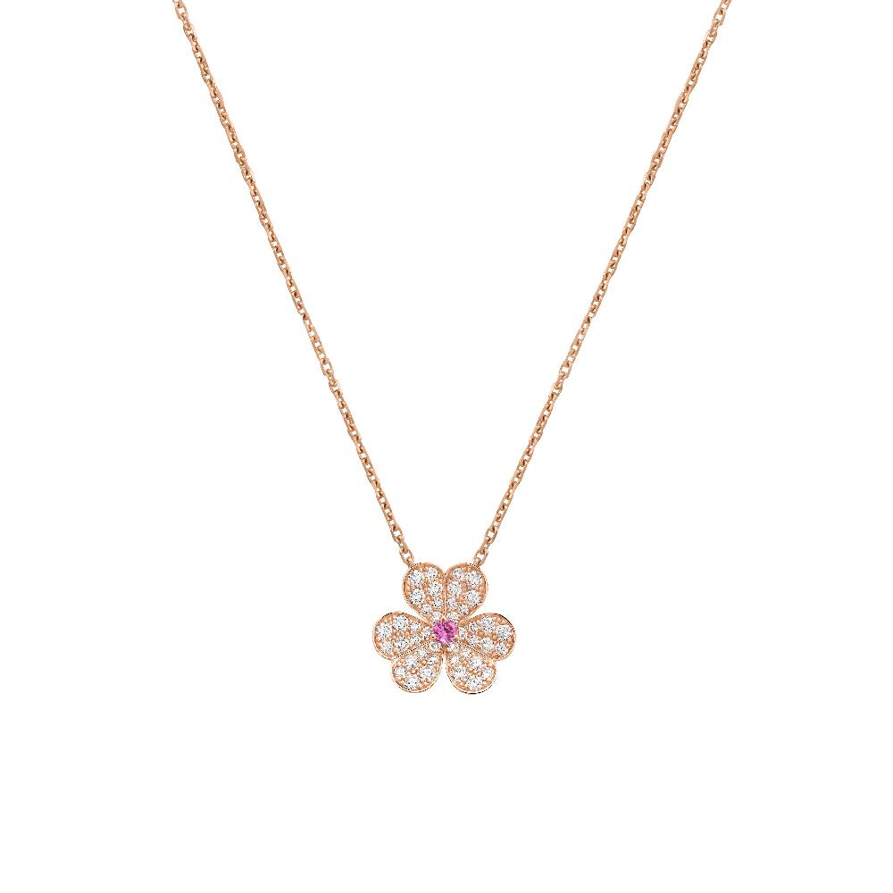 [Moco]FRIVOLE ROSE GOLD FLOWER DIAMOND NECKLACE