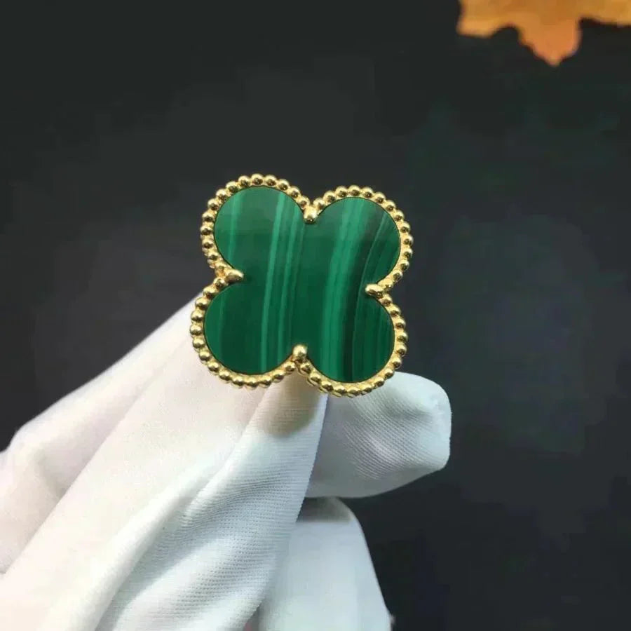 [Moco]CLOVER MALACHITE RING