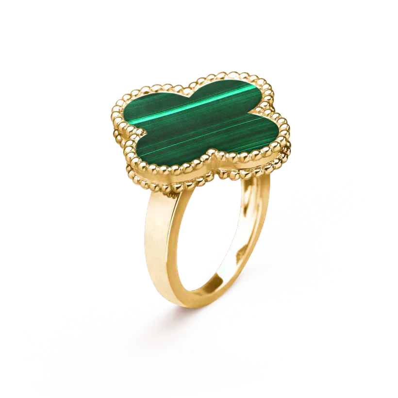 [Moco]CLOVER MALACHITE RING