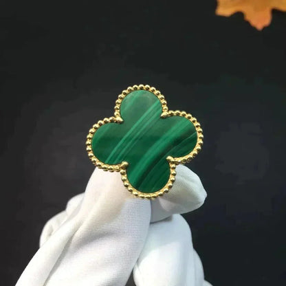 [Moco]CLOVER MALACHITE RING