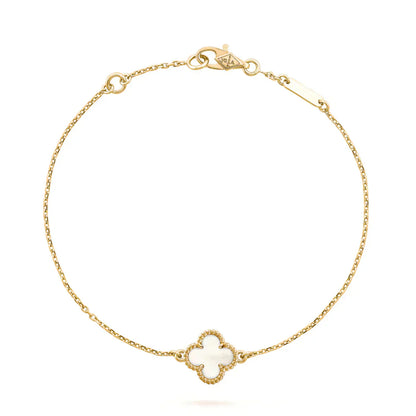 [Moco]CLOVER WHITE MOP SINGLE FLOWER BRACELET