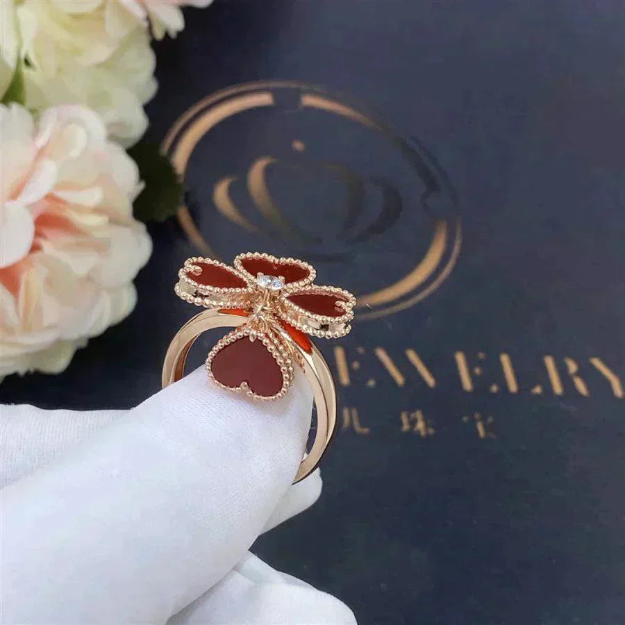 [Moco]SWEET CLOVER CARNELIAN RING