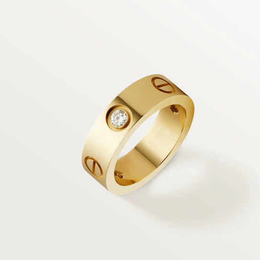 [Moco]LOVE RING 5.5MM 3 DIAMONDS PINK GOLD